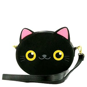 Loungefly Black Cat Face Crossbody Purse Bag
